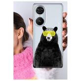 Senada Reeder S19 Max Pro S Edge ile Uyumlu Kılıf Şeffaf Silikon Baskılı KanyeBear