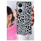 Senada Reeder S19 Max Pro S Edge ile Uyumlu Kılıf Şeffaf Silikon Baskılı LeoparDeseni