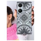 Senada Reeder S19 Max Pro S Edge ile Uyumlu Kılıf Şeffaf Silikon Baskılı Mandala1