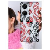 Senada Reeder S19 Max Pro S Edge ile Uyumlu Kılıf Şeffaf Silikon Baskılı Motifli SkullDeco