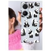 Senada Reeder S19 Max Pro S Edge ile Uyumlu Kılıf Şeffaf Silikon Baskılı Small Pandas