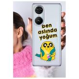 Senada Reeder S19 Max Pro S Edge ile Uyumlu Kılıf Şeffaf Silikon Baskılı Yoğum