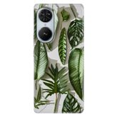 Senada Reeder S19 Max Pro S Edge İle Uyumlu Kılıf Silikon Desenli Kapak 4D Yeşil Yapraklar