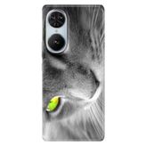 Senada Reeder S19 Max Pro S Edge İle Uyumlu Kılıf Silikon Desenli Kapak Sarı Göz Kedi
