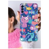 Senada Reeder S19 Max Pro S ile Uyumlu Kılıf S19 Max Pro S Şeffaf Silikon Baskılı Pembe Kedi