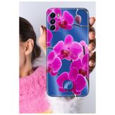 Senada Reeder S19 Max Pro S ile Uyumlu Kılıf S19 Max Pro S Şeffaf Silikon Kapak Mor Orkide