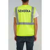 Sendika Baskılı Reflektörlü Ikaz Yeleği 10 Adet Sarı - M