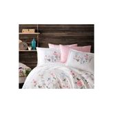 ŞENER HOME Clasy Ranforce 2 Li Kapaklı Yastık Kılıfı 50x70 +5 Cm Volanlı Palitra Pudra