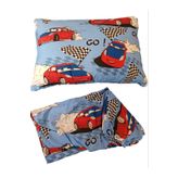 ŞENER HOME Erkek Çocuk Arabalı Go Car Desenli Tek Kişilik (FİTTED) Lastikli Çarşaf Yastık Kılıfı 100x200 24 Cm