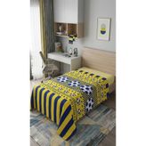 ŞENER HOME Taraftar Desen 150x240 Cm. Tek Kişilik Tek Pike - Sarı - Lacivert