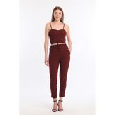 Sense PNT33885 Beli Lastikli Cepli Bağuclu Scuba Krep Pantolon