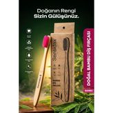Sensidax Doğal Bambu Diş Fırçası -Orta-Medium-1 Adet - Pembe
