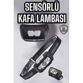 Sensörlü Şarjlı Led Kafa Lambası 4 Modlu 60° Eğilebilir Ipx5