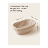 SepetçiBaba Melina - Oval Bambu Mayalama Sepeti 25 Cm