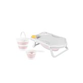 Sepetkitchen Fileli Katlanabilir Banyo Seti Pudra 5 li Set