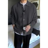 SERABLANKA Erkek Polo Yaka Oversize Triko Hırka