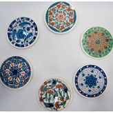 Seramik Çini Desenli Bardak Altlığı