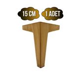 Serçe Düz 15Cm Plastik Ayak Mobilya Masa Ve Dolap Ayağı(15Cm)(Meşe) Meşe 15Cm 15Cm - 1 Adet