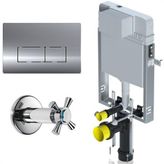 Serel Set 4 Smooth Metal Ayaklı Gömme Rezervuar Takımı