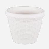 Serinova 25 cm Beyaz Hasır Saksı