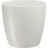 Serinova Yakut Beyaz Çiçek Saksısı Plastik 66 lt 490 mm Çapında Modern Tasarım