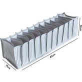Serstil 11 Gözlü Çekmece Içi Antrasit Çizgili Düzenleyici Organizer - Small 11 x 41 x 12 cm