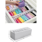 Serstil 11 Gözlü Çekmece Içi Gri Çizgili Düzenleyici Organizer - Medium 15 x 43 x 14 cm