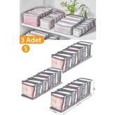 Serstil 3 Adet - 11 Gözlü Şeffaf Çekmece Içi Düzenleyici Organizer – Small