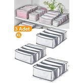 Serstil 3 Adet - 8 Gözlü Şeffaf Çekmece Içi Düzenleyici Organizer – Xlarge