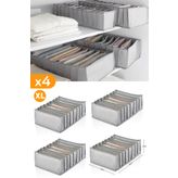 Serstil 4 Adet - 8 Gözlü Gri Benekli Çekmece Içi Düzenleyici Organizer – Xlarge