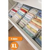 Serstil 4 Adet - Xlarge 8 Gözlü Çekmece Içi Düzenleyici Organizer 31 X 36 X 12 beyaz