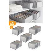 Serstil 5 Adet - 8 Gözlü Gri Benekli Çekmece Içi Düzenleyici Organizer – Large