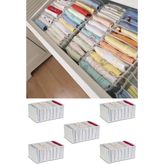 Serstil 5 Adet - Large 8 Gözlü Çekmece Içi Düzenleyici Organizer 27 x 35 x 17 - Beyaz