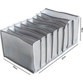 Serstil 8 Gözlü Çekmece Içi Antrasit Çizgili Düzenleyici Organizer - Large 24 x 37 x 18 cm