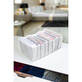 Serstil 8 Gözlü Çekmece Içi Gri Çizgili Düzenleyici Organizer - Large 24 x 37 x 18 cm
