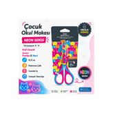 Serve Berry Çocuk Okul Makası 13,5 cm Paslanmaz Çelik Yuvarlak Uç Yumuşak Sap Neon & Pastel 8 Varyasyon