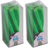 Serve Burgo Silgi Model 6 Fosforlu Yeşil Tekli Pet 2li paket