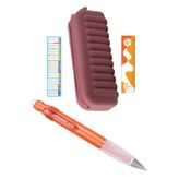 Serve Makı Yumuşak Silikon Kalem Çantası (Pudra) Ve Deep Versatil Kalem 0.7Mm (Kiremit)+Sezgistore