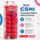 Serve Oshi Yumuşak Silikon Kalem Kutusu – Toz Tutmaz Esnek Tasarım 4 Renk Seçenekli 1 Adet - Kırmızı