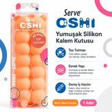 Serve Oshi Yumuşak Silikon Kalem Kutusu – Toz Tutmaz Esnek Tasarım 4 Renk Seçenekli 1 Adet - Neon Turuncu