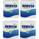 Servis Peçete 4 x 100 Adet - Beyaz