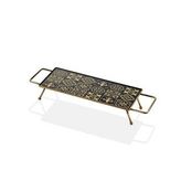 Setabianca BRONZ RENKLİ KULPLU SUNUM TEPSİSİ 11x36cm