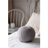 sevaradekor Peluş Top Yastık Gri