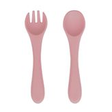 Sevi Bebe Pembe Silikon Çatal ve Kaşık Seti