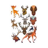 Sevimli Geyik Sticker Set-1 10 Parça Telefon, Tablet, Defter, Laptop Sticker