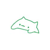 Sevimli Kedi Araba Sticker 17X17 Cm Yeşil
