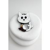 Sevimli Kedi Broş (7cm)