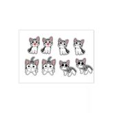 Sevimli Kedicik Sticker Set 8 Parça Telefon, Tablet, Defter, Laptop Sticker