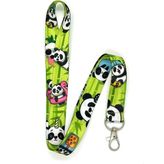 Sevimli Panda Temalı Boyun İpi Kart Askısı