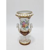 Sevres Çiçek Desenli Porselen Vazo 28cm